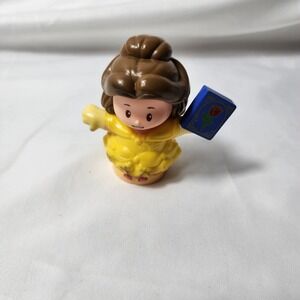 Fisher-Price Little People Disney Princess Belle Figure Holding Book 2017 Mattel